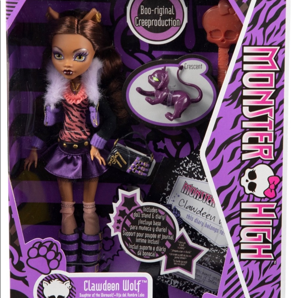 2022 Monster High Clawdeen Wolf Reproduction Doll with Stand & Accessories